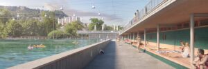 Visualisierung Becken und Aussenbereich Freibad Ka-We-De nach Sanierung
